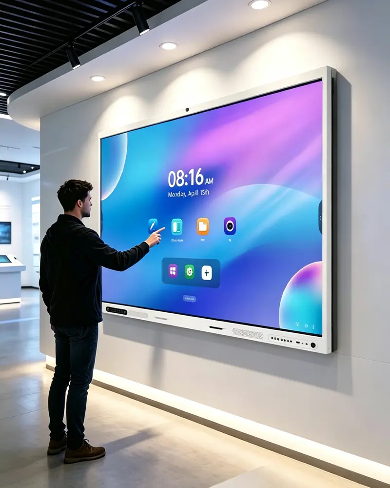 Pantalla de exposición y señalización digital con módulo Intel OPS