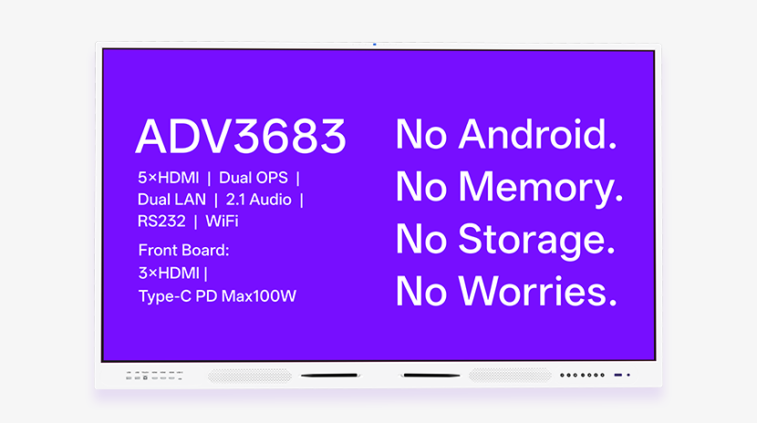 Riotouch ADV3683 จอแสดงผลแบบโต้ตอบแบบแบนที่ไม่มีระบบปฏิบัติการ