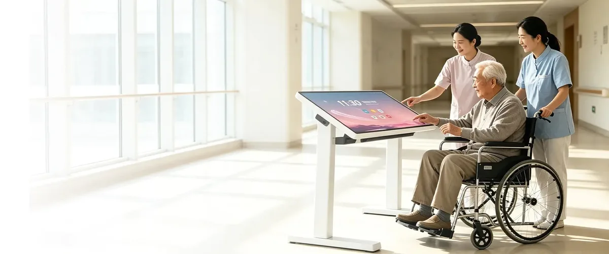 Wheelchair-accessible touch table for care homes