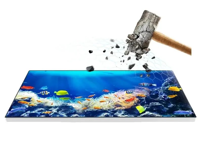 Anti-glare touch surface for routine cleaning