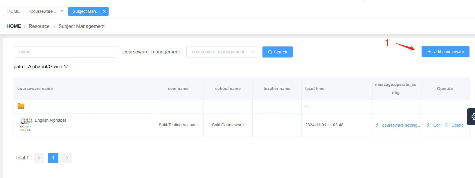 Upload PDF courseware to Riotouch Cloud