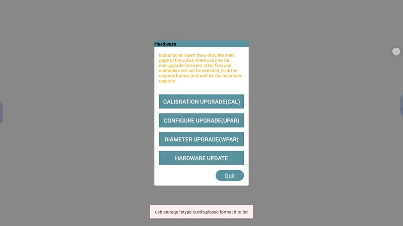 Advanced settings touch flip options