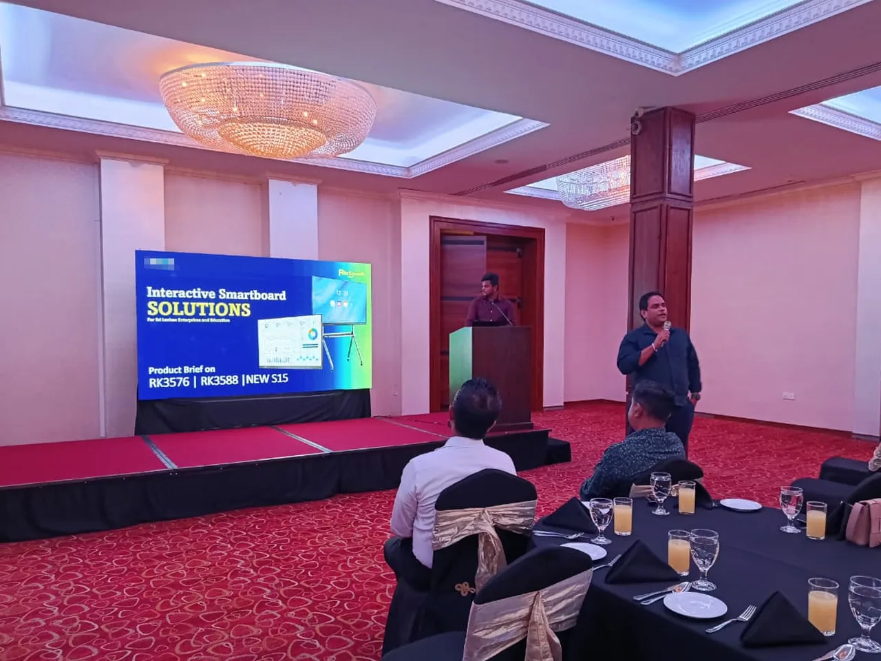 Riotouch interactive smartboard solutions presented at a Sri Lankan regional enterprise event