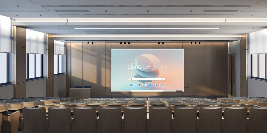 Universitäts-Hörsaal mit interaktivem Riotouch LED-Display für Bildung und Training