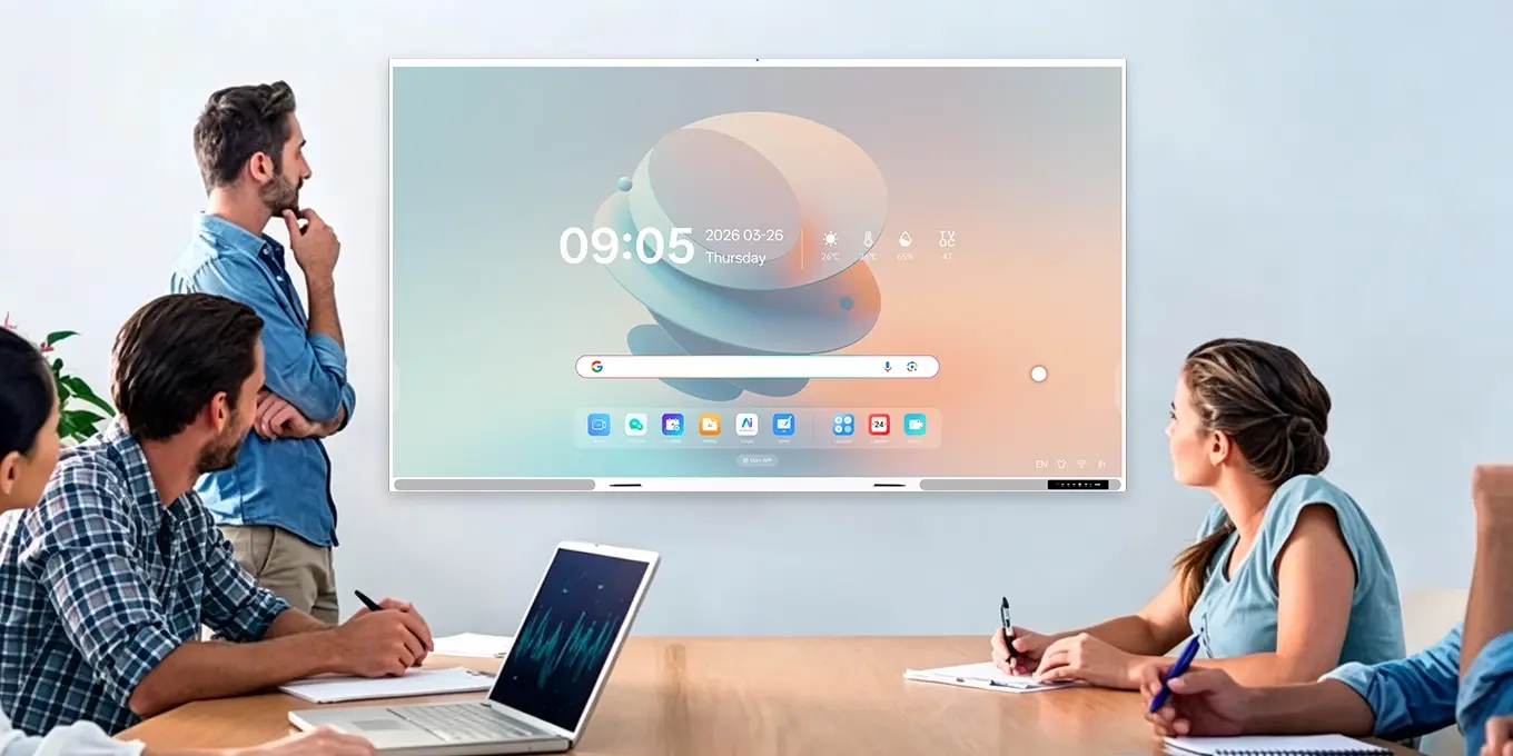 Riotouch COB All-in-One LED-Display in modernem Konferenzraum installiert