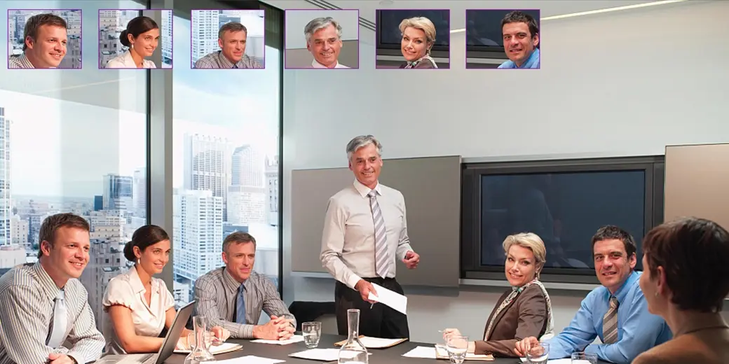 AI Camera Gallery Mode – 5-person detection auto-framing on COB LED display