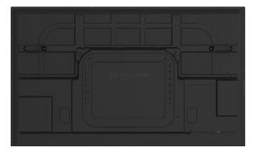 Back view — all user-facing I/O ports, the main power switch and the OPS slot live on the rear of the unit.