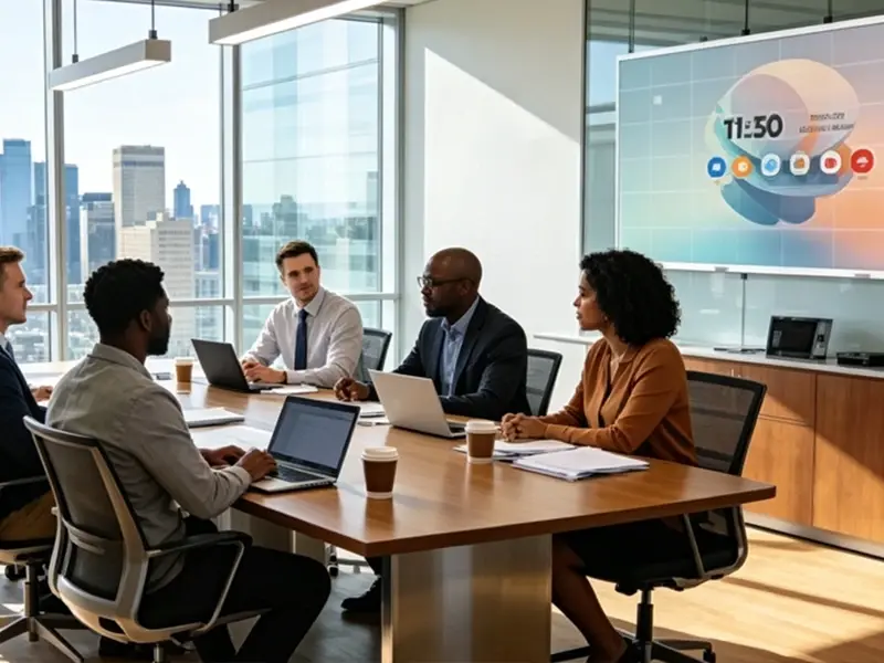 Corporate boardroom with COB Smart LED display
