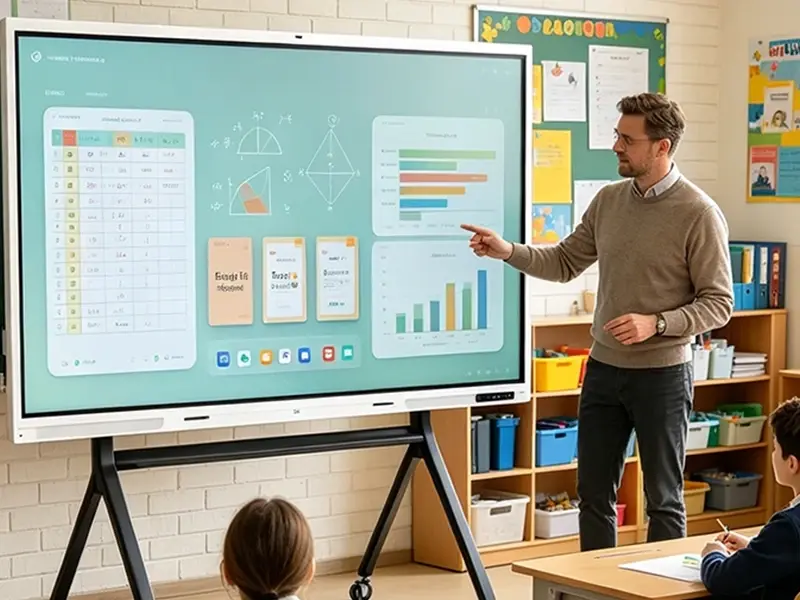 Smart classroom with COB Smart LED display