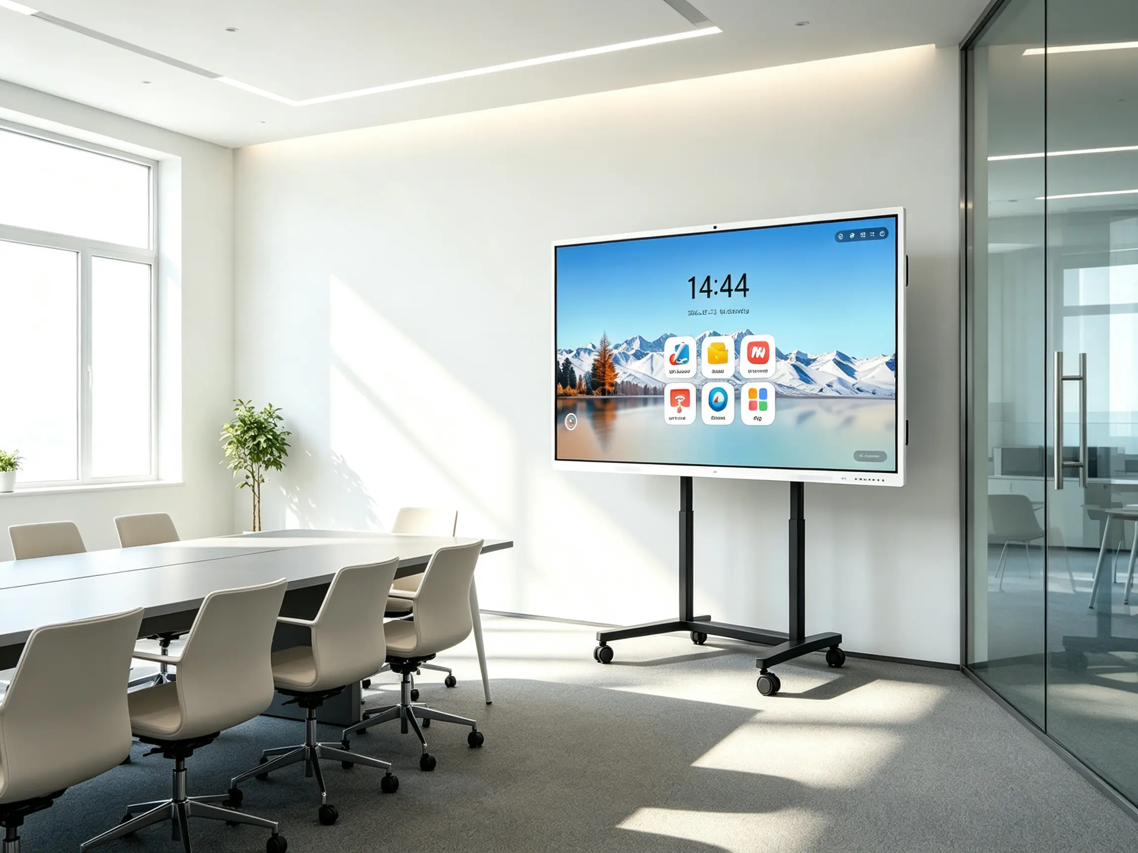Corporate Meeting using electric height-adjustable stand