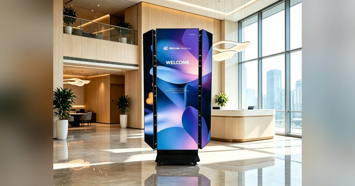 Riotouch vertical flip foldable LED poster