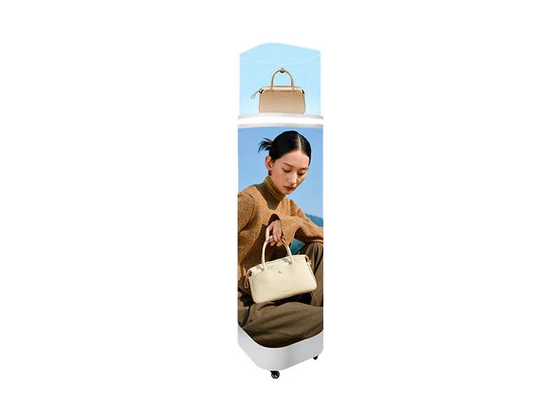 Indoor curved LED display 360-degree naked-eye 3D GOB coating retail kiosk
