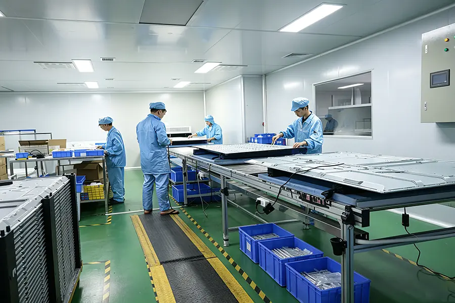 Riotouch LED display manufacturing quality control testing facility