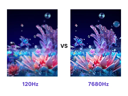 LED display 7680Hz ultra high refresh rate flicker-free visual performance