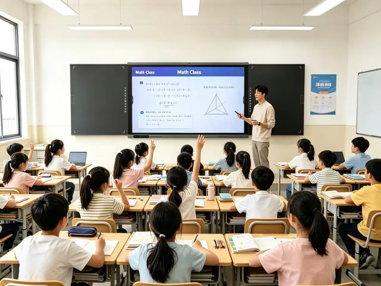 Hybrid Learning using interactive flat panel