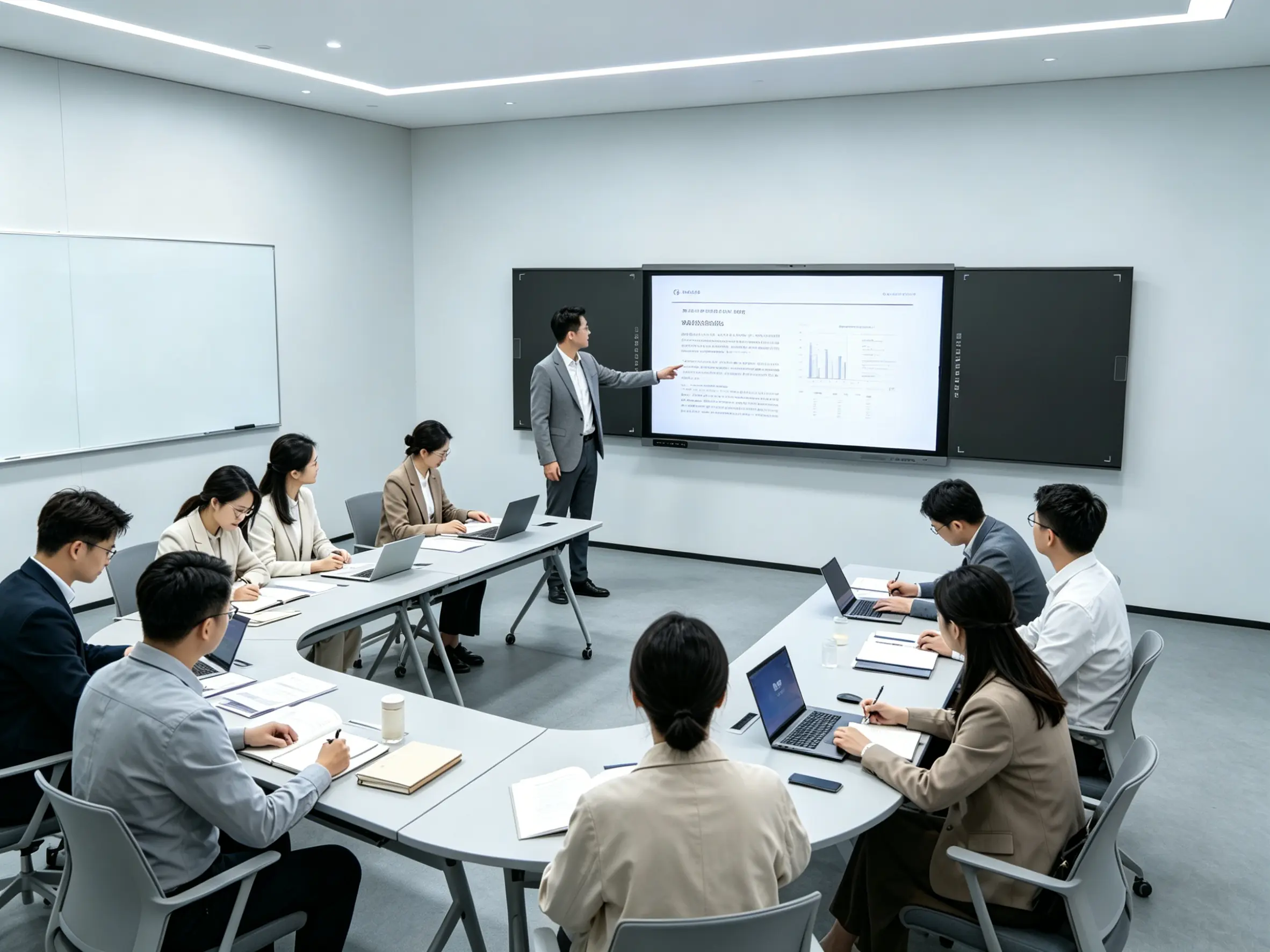 Corporate Meeting using 86 inch interactive display