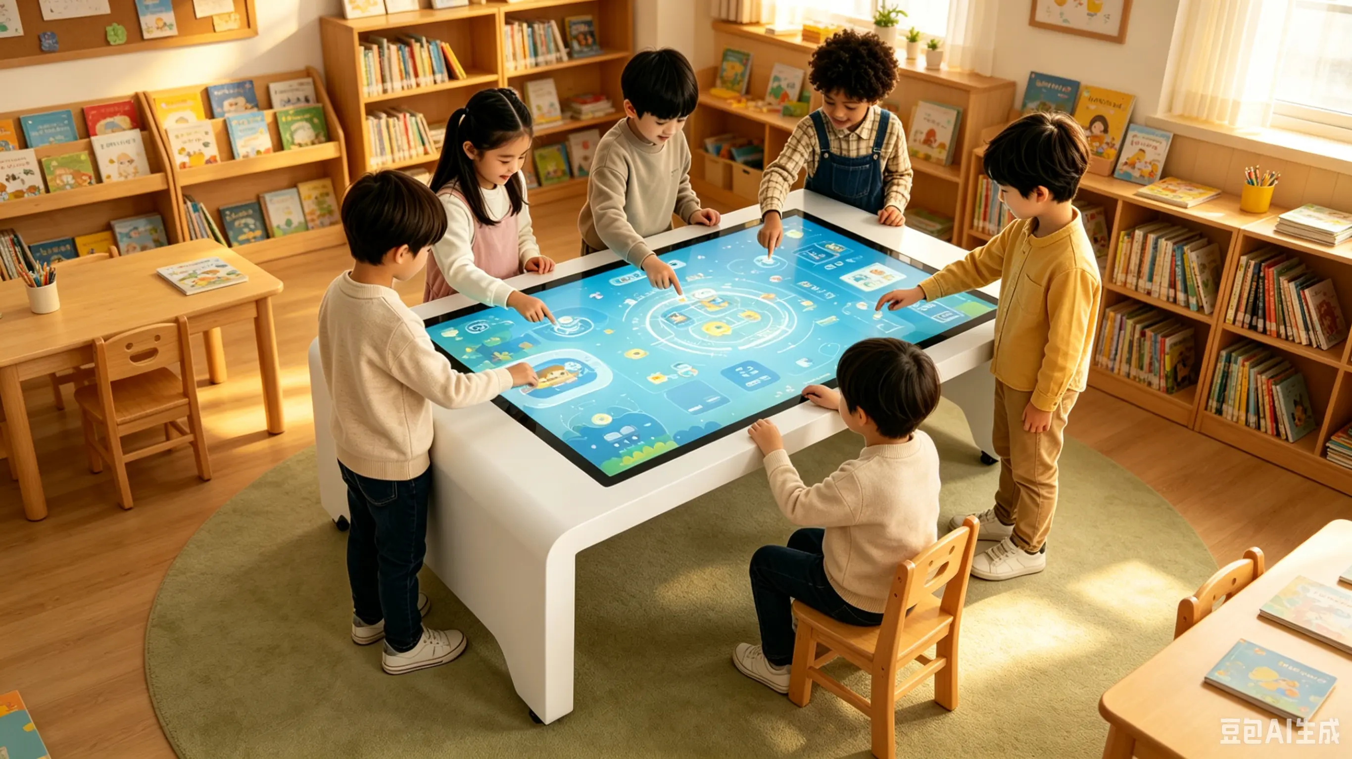 Education using interactive touch table