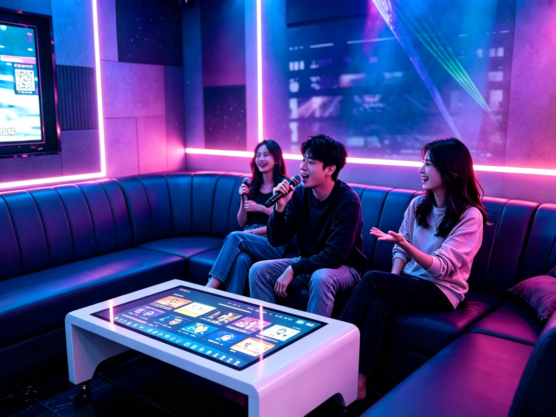 Smart Karaoke with interactive touch table