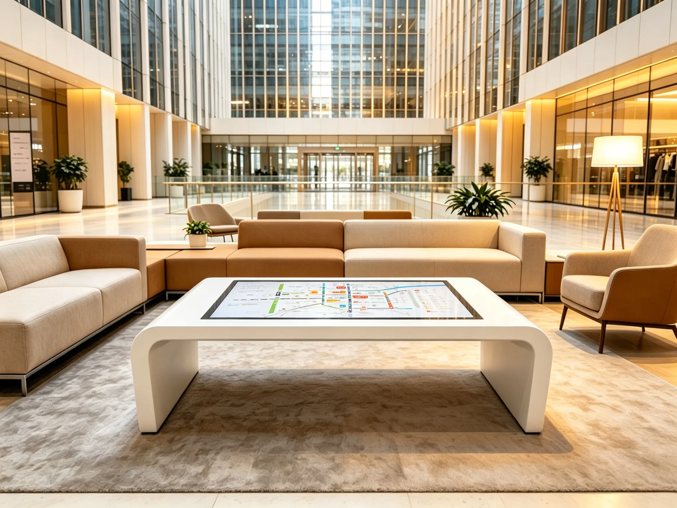 Corporate Lobby using interactive touch table