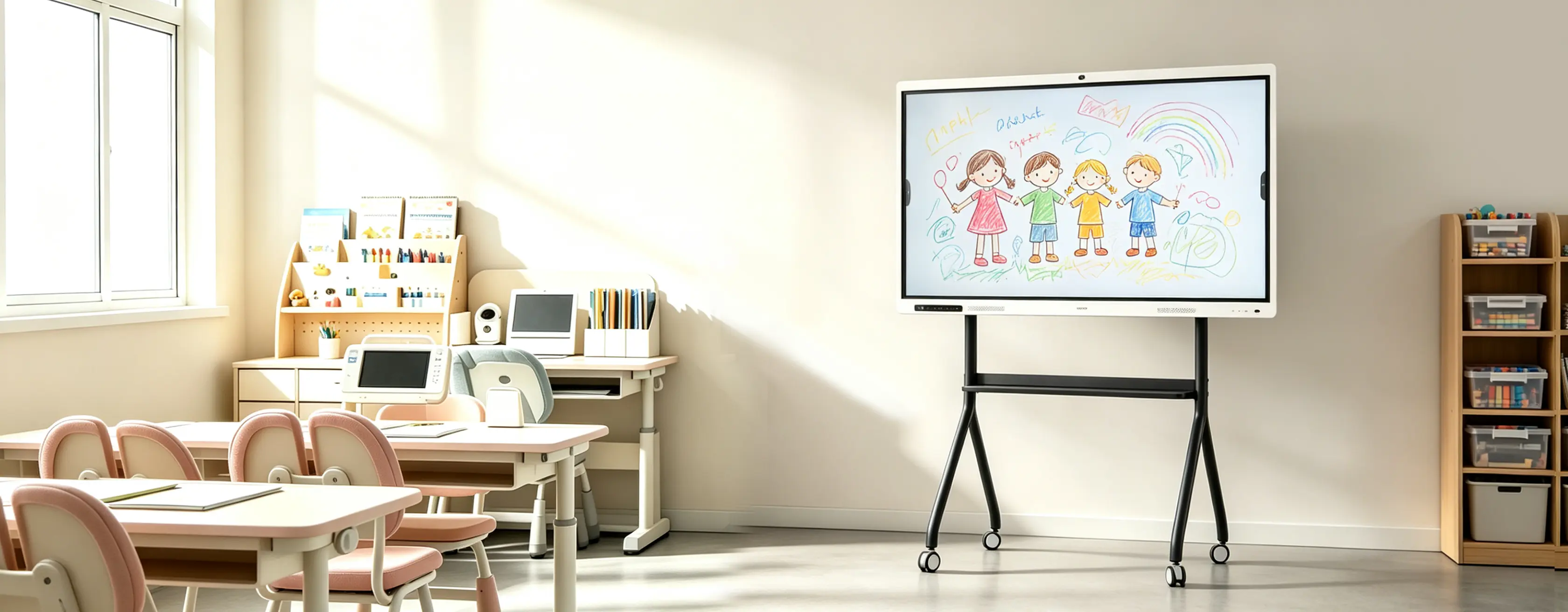 Riotouch motorized TV stands - electric flip stand EFL72 and height-adjustable stand EL73 for 65-86 inch interactive flat panels