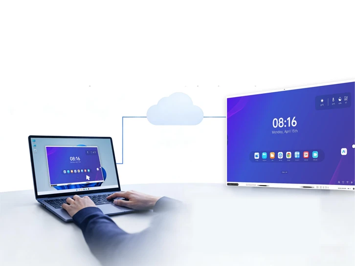 IT administrator managing devices via UFile cloud DMS platform