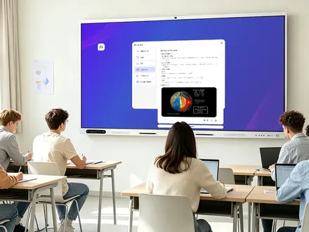 인터랙티브 플랫 패널에서 AI 수업 생성