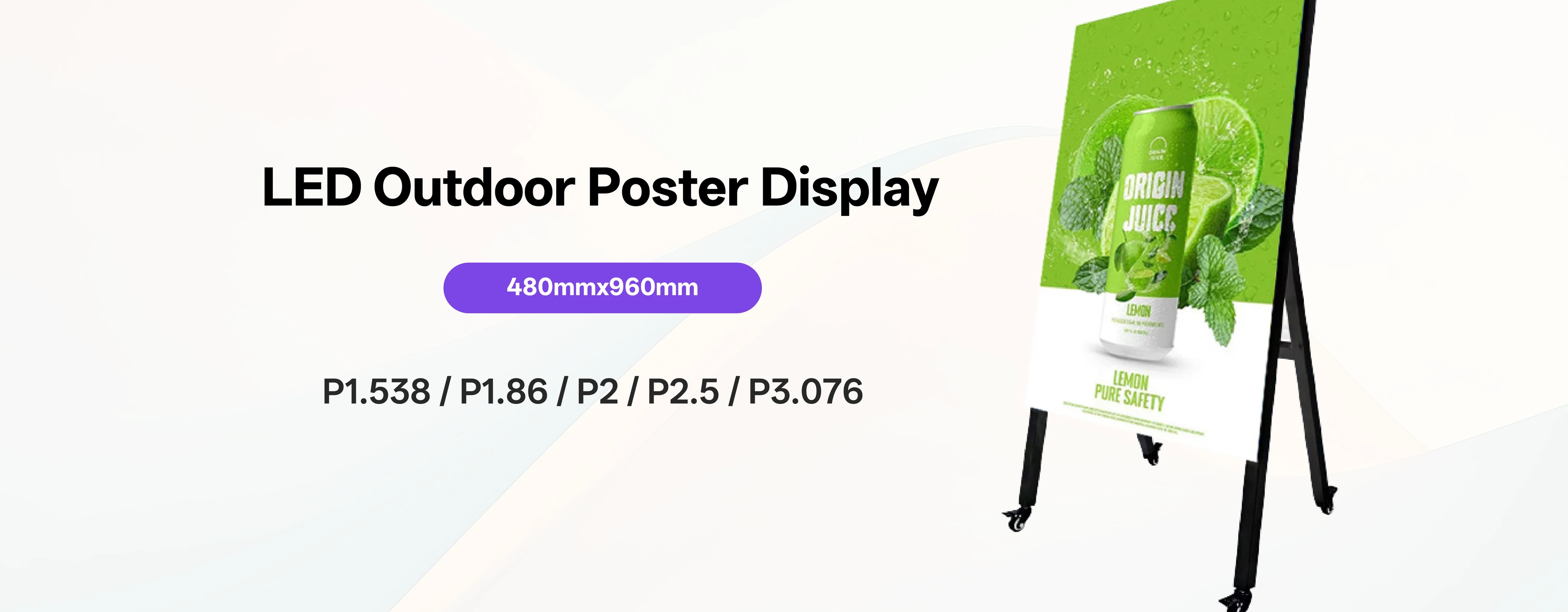 Riotouch LED Outdoor Poster Display 480x960mm IP65 Waterproof Digital Signage