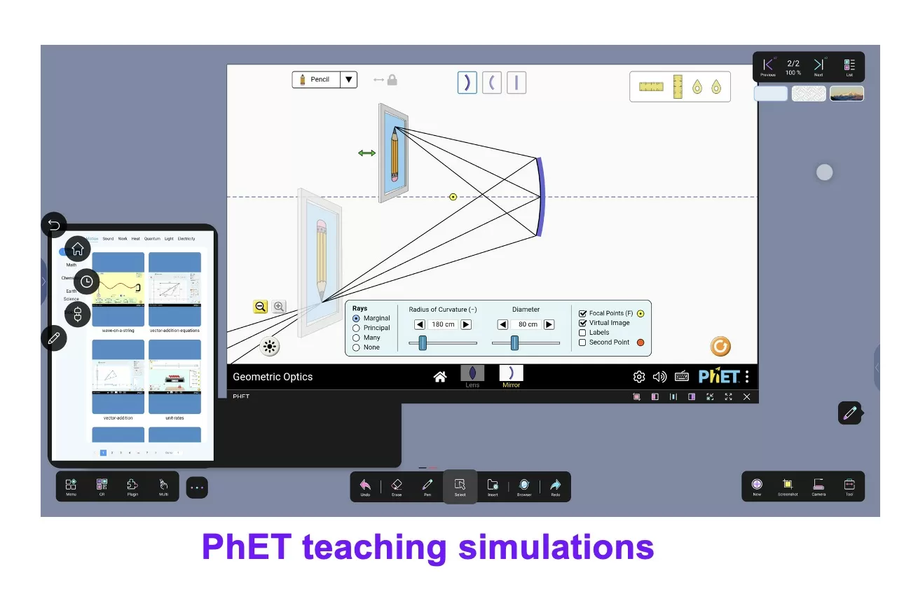 Interactive PhET simulations for STEM education and science learning