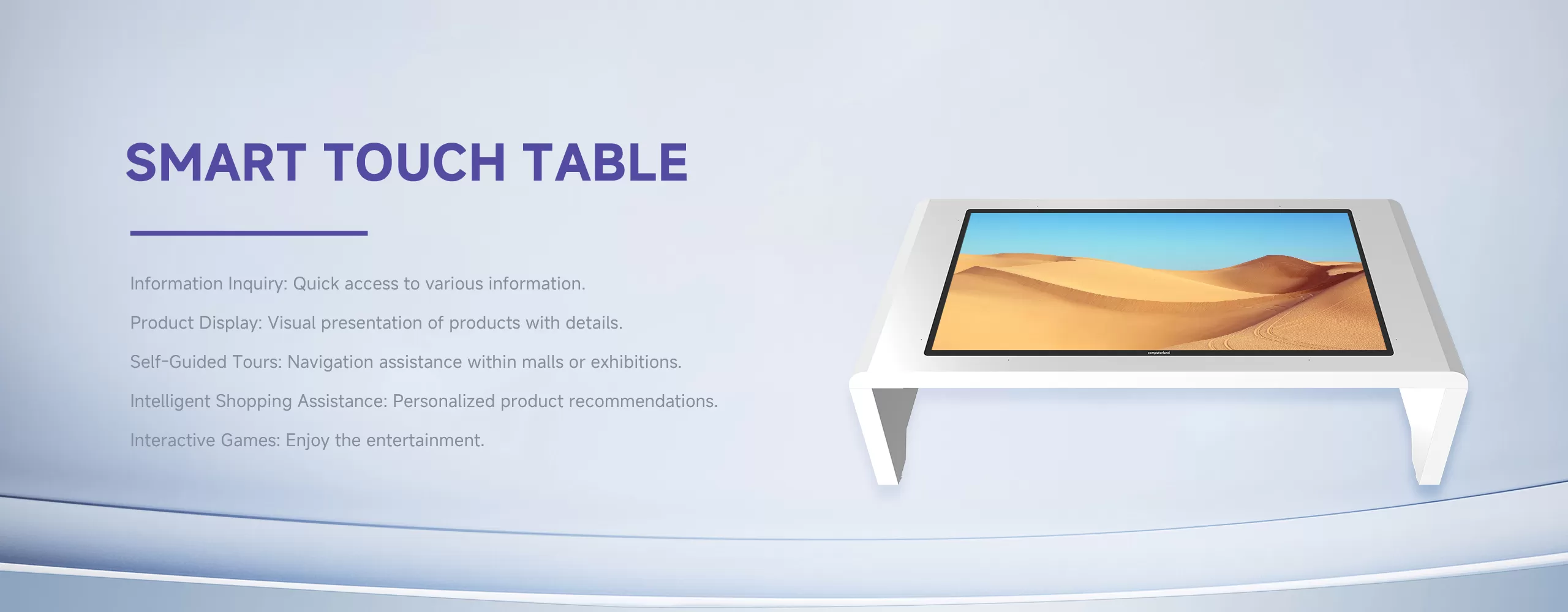 Smart Touch Table for collaborative business presentations and interactive team work