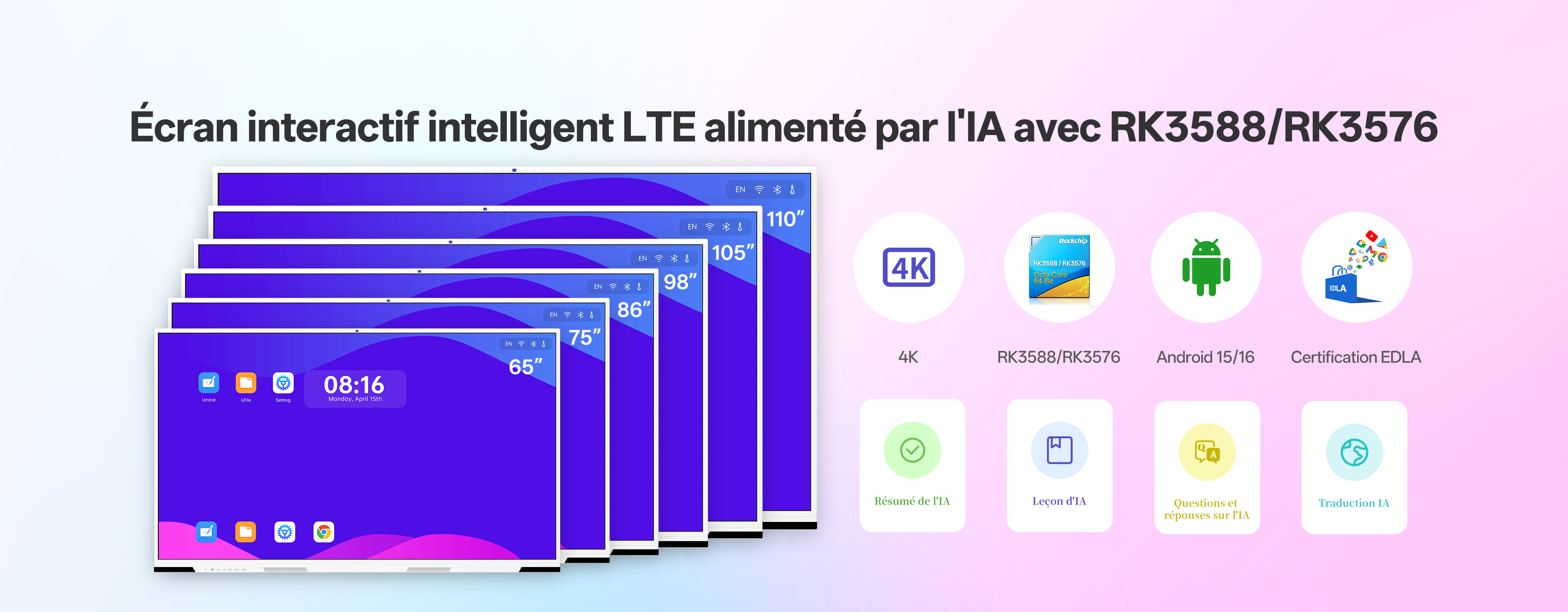 &Eacute;cran interactif LTE