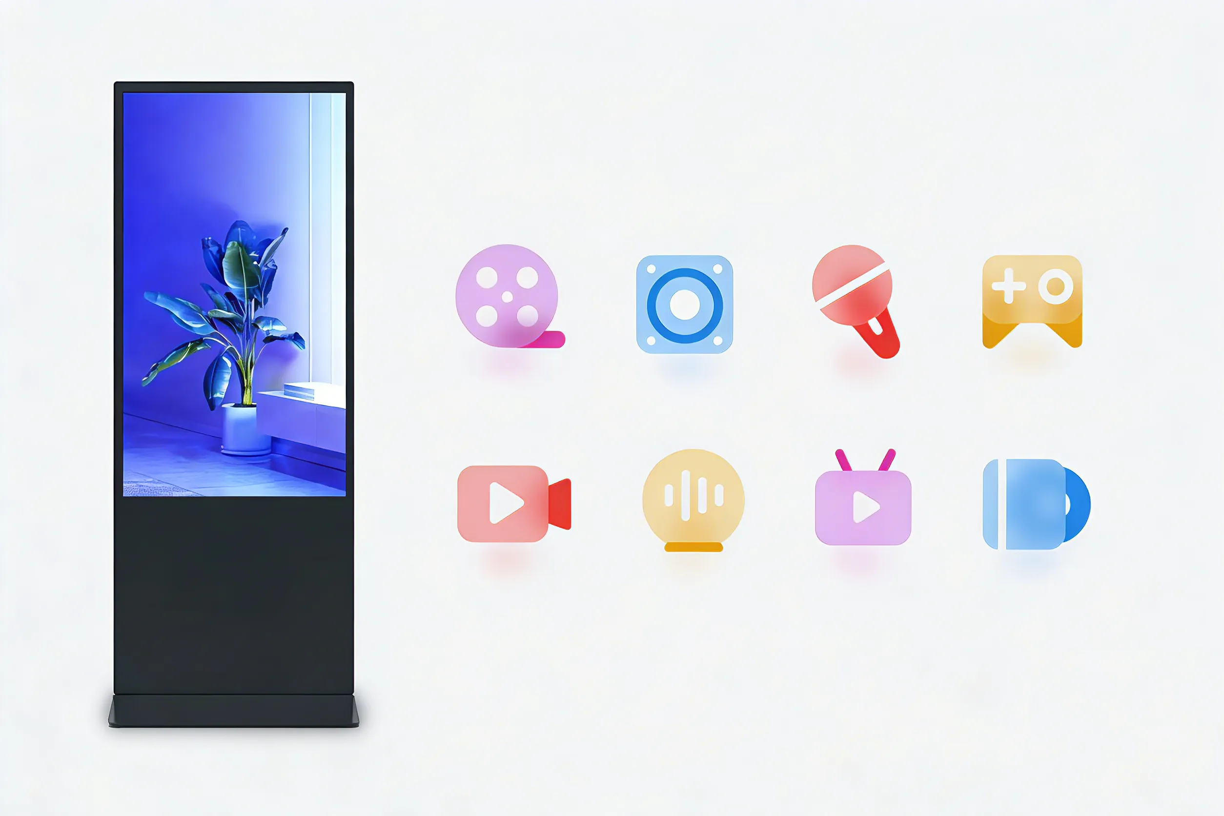 &Eacute;cran num&eacute;rique 43", 55", 65", 75", 85" - &Eacute;cran tactile Windows - Photos et vid&eacute;os Riotouch