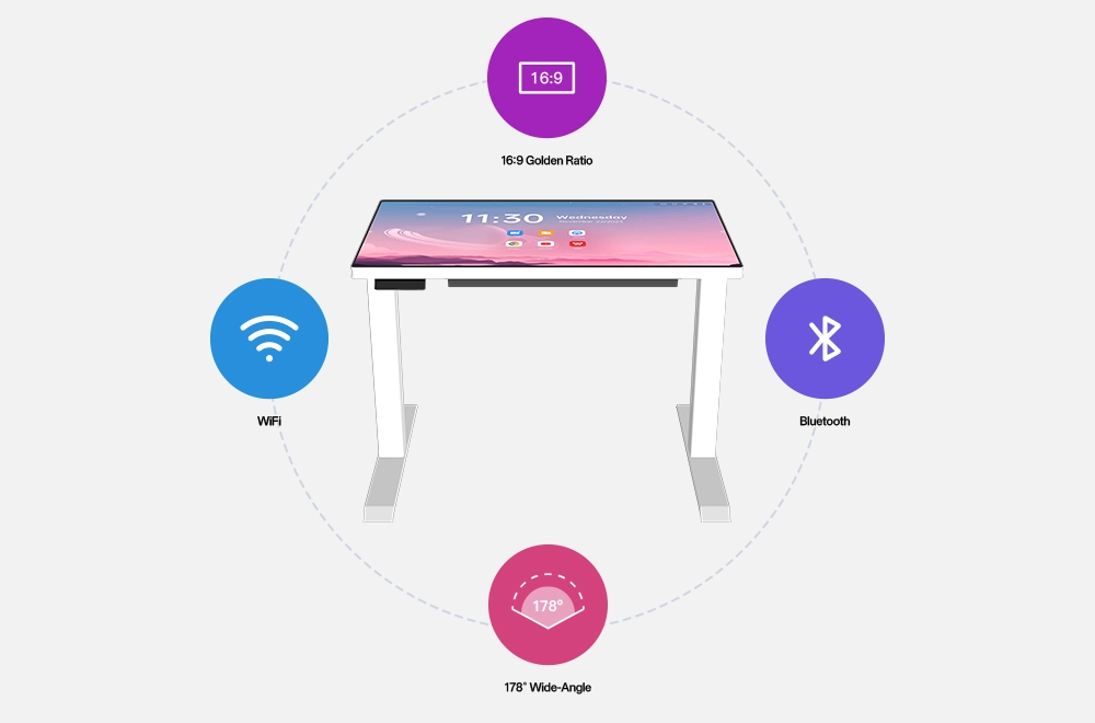 Riotouch Smart Table Smart Lifting Touch Table UHD LED Screen