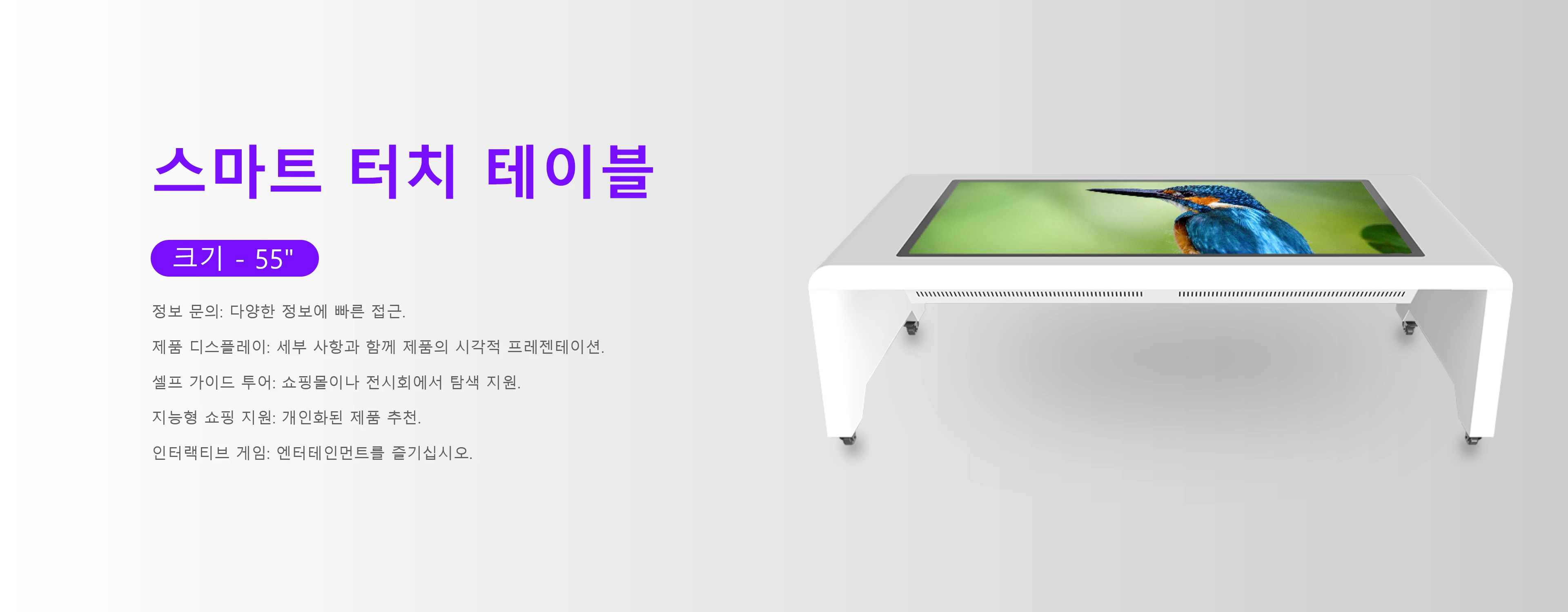 Riotouch 스마트 테이블 스마트 터치 테이블