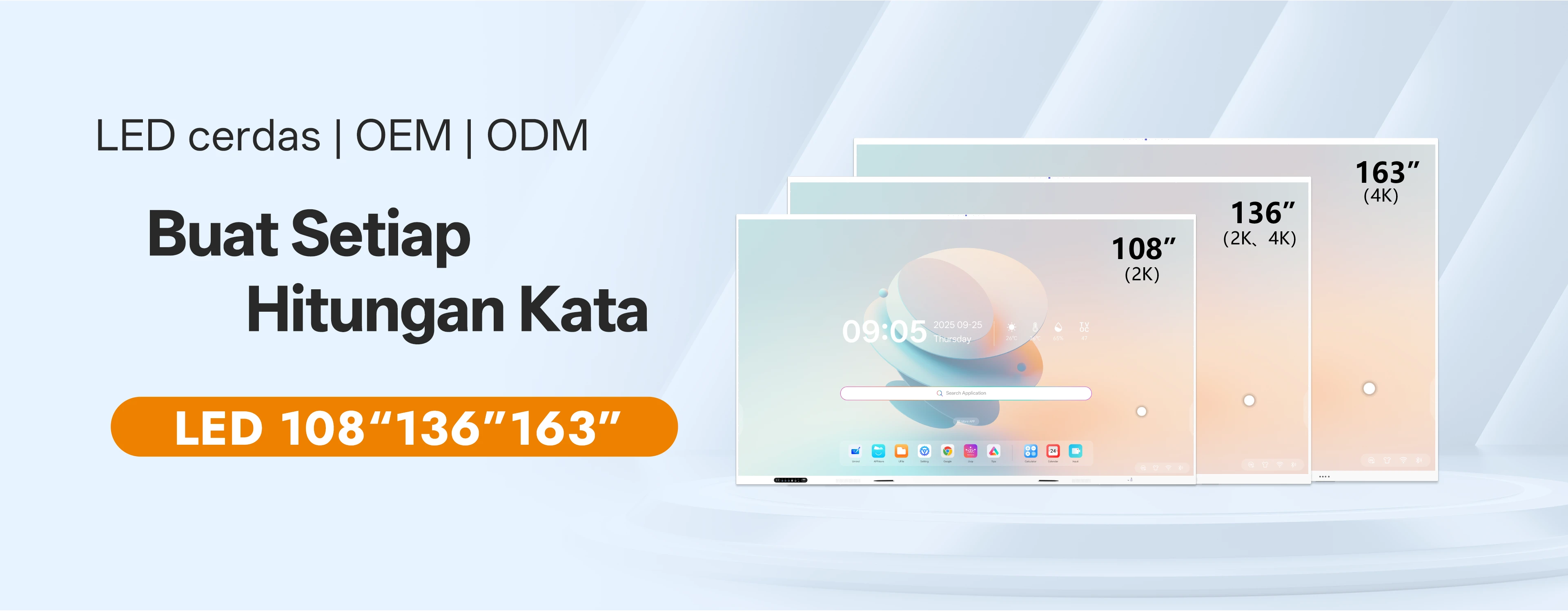 layar ruang konferensi