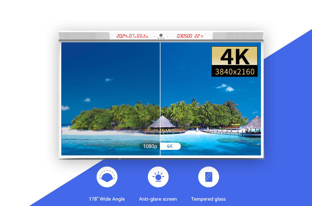 Wide viewing angle anti-glare screen for enhanced clarity and reduced eye strain