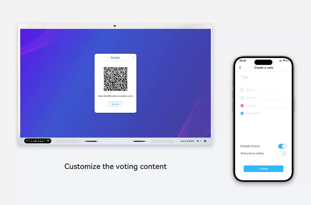 Customize voting content in B2B polling software