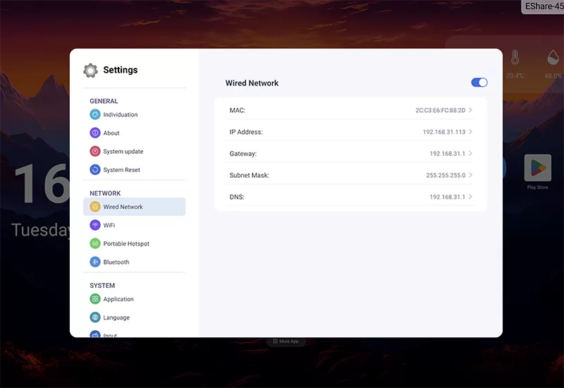 Network configuration dashboard for enterprise IT management
