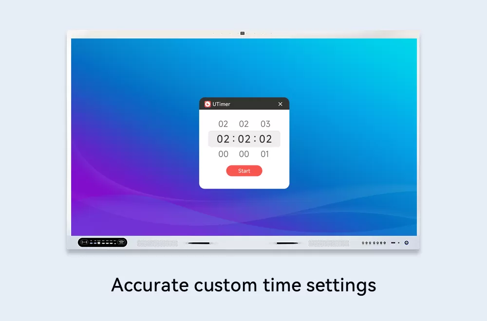 Custom time setting feature for precise scheduling