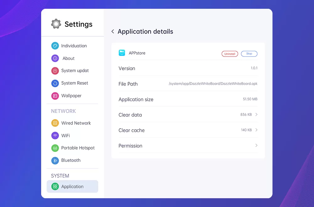 Simple app and settings management for business devices