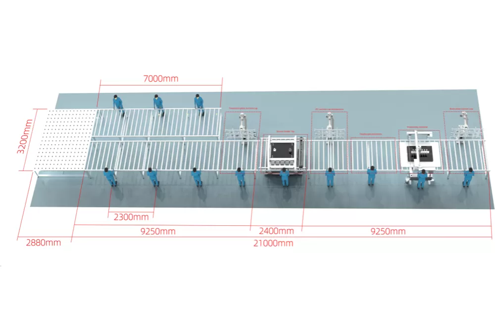 CKD assembly line with material and technical assembly drawings