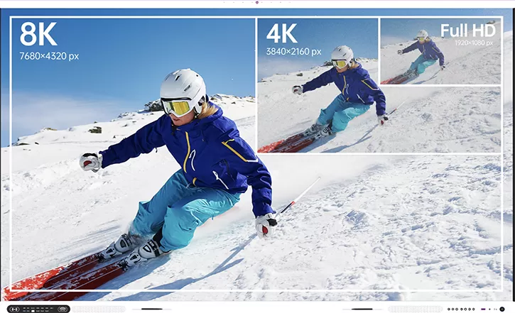 8K resolution professional display for superior image quality