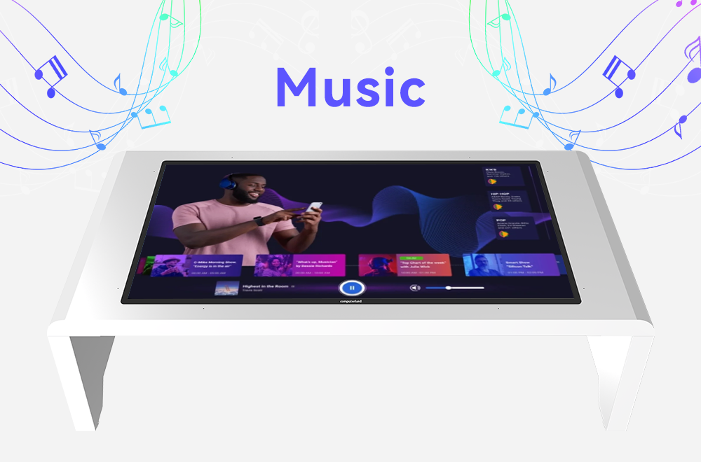 Connect your own media player or PC to the B2B display system